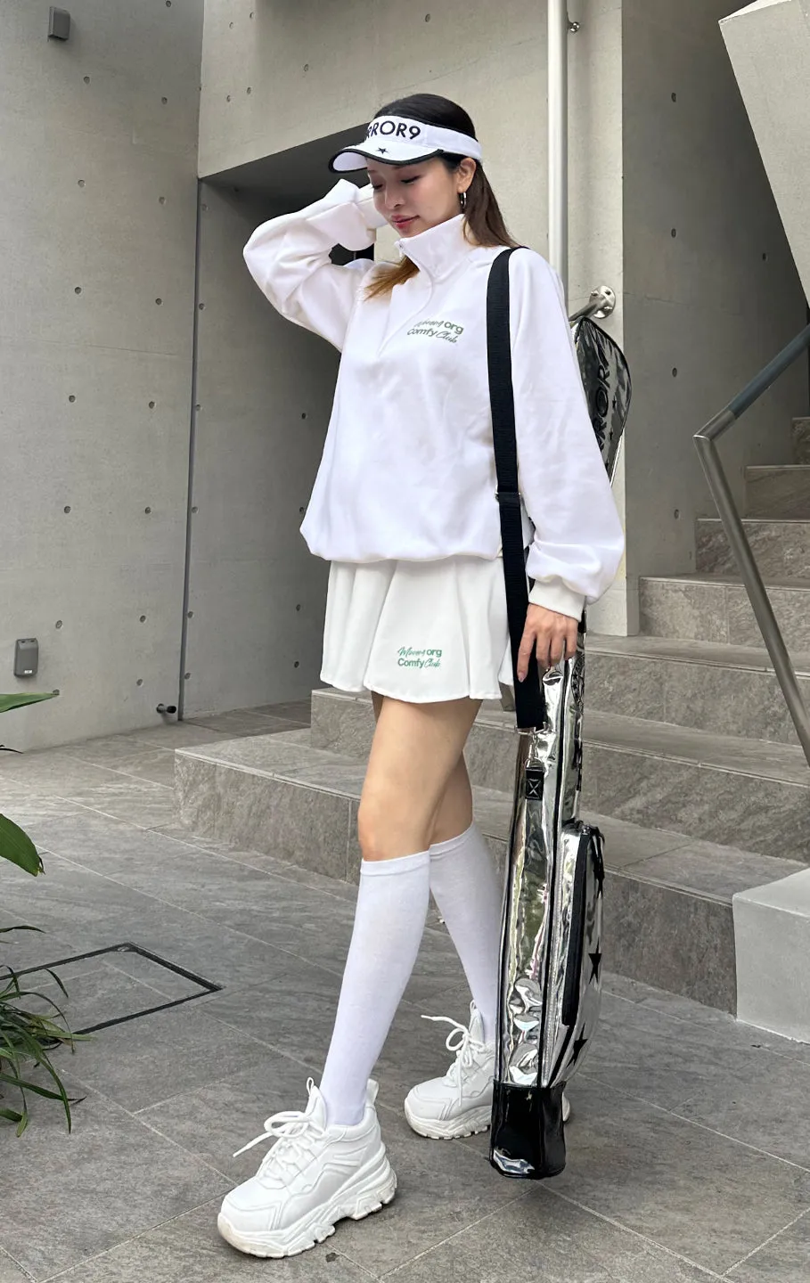 Linus half zip tops/2color