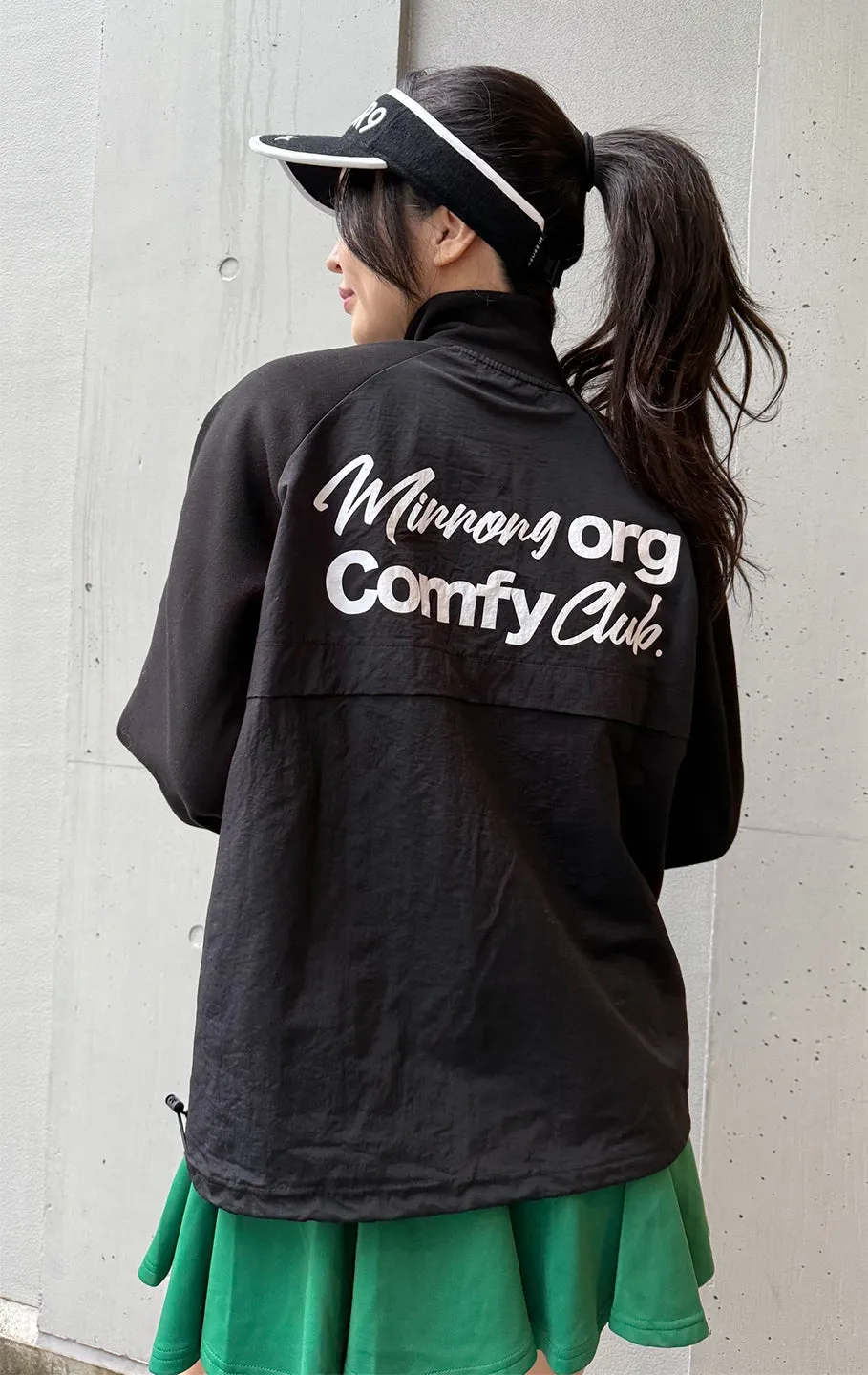 Linus half zip tops/2color