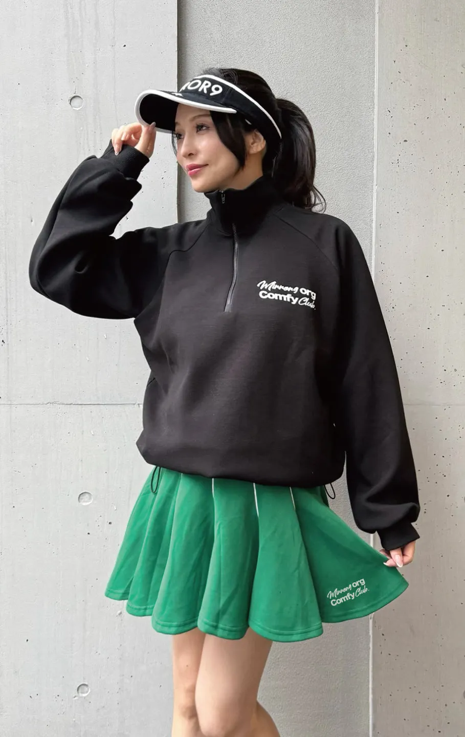Linus half zip tops/2color