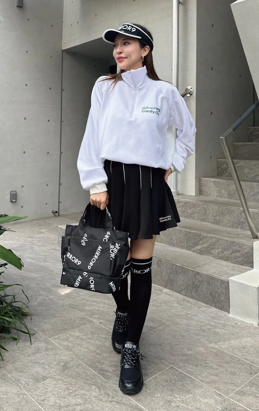 Linus half zip tops/2color