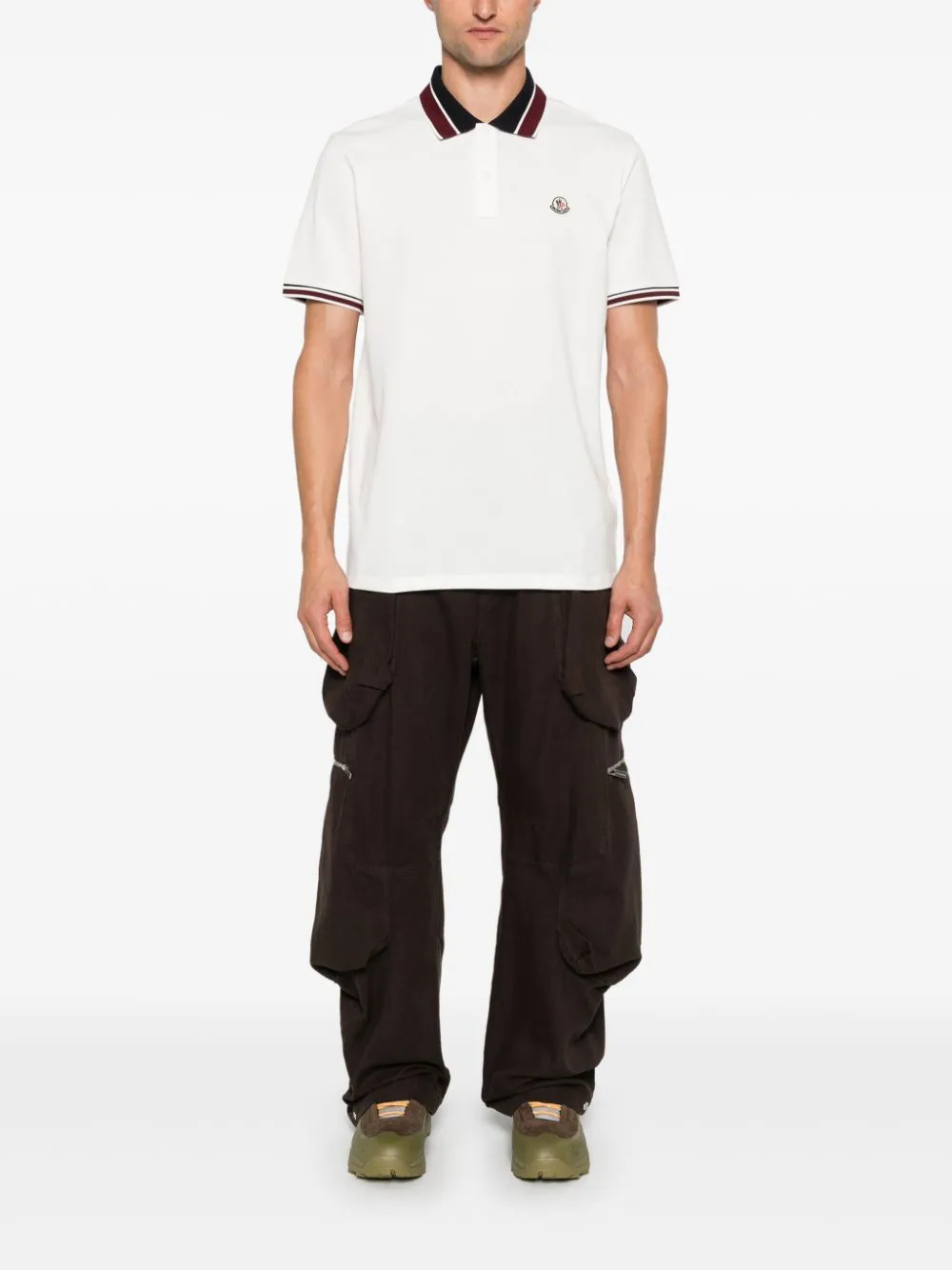 logo-patch polo shirt