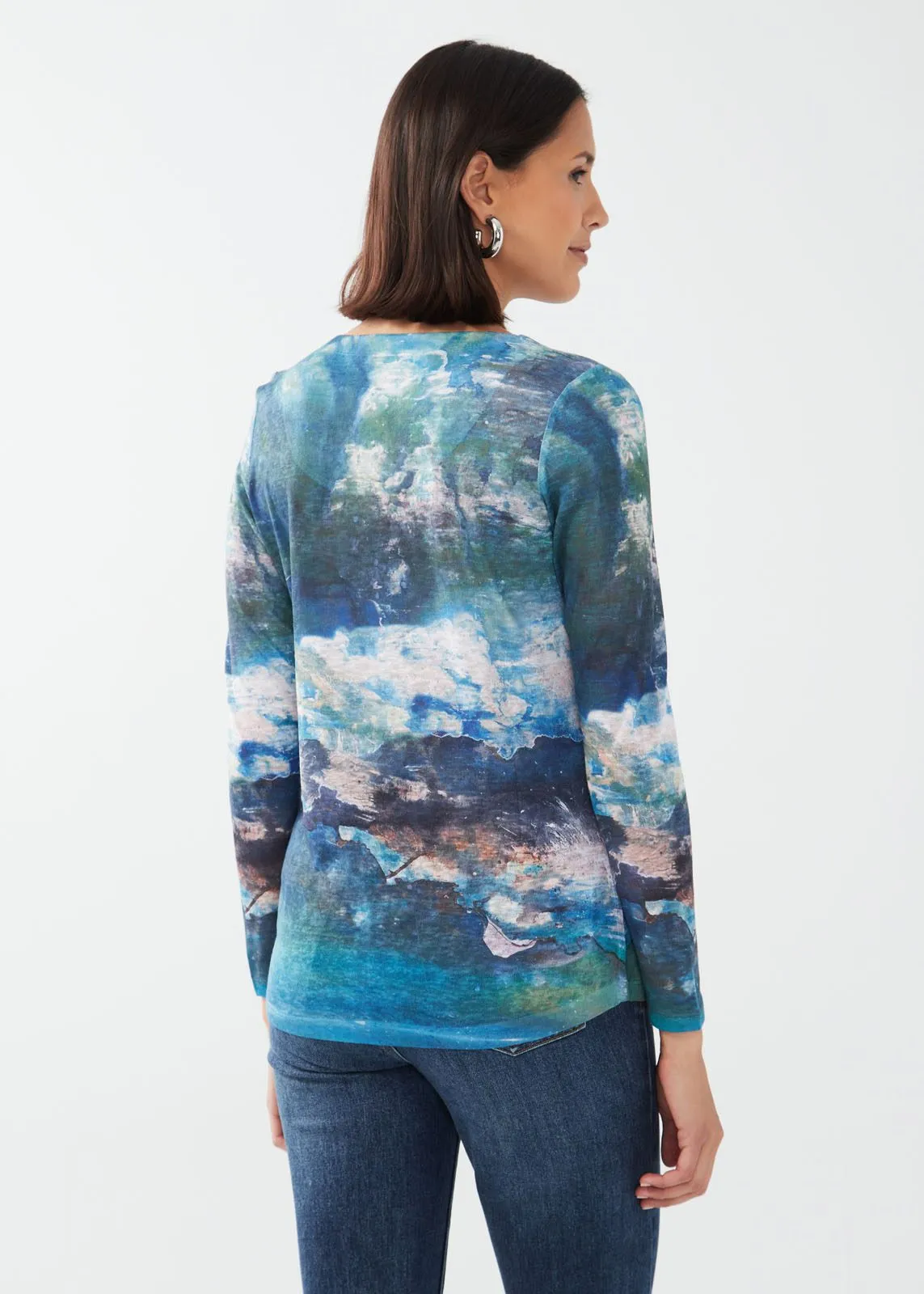 Long Sleeve Notch Neck Top