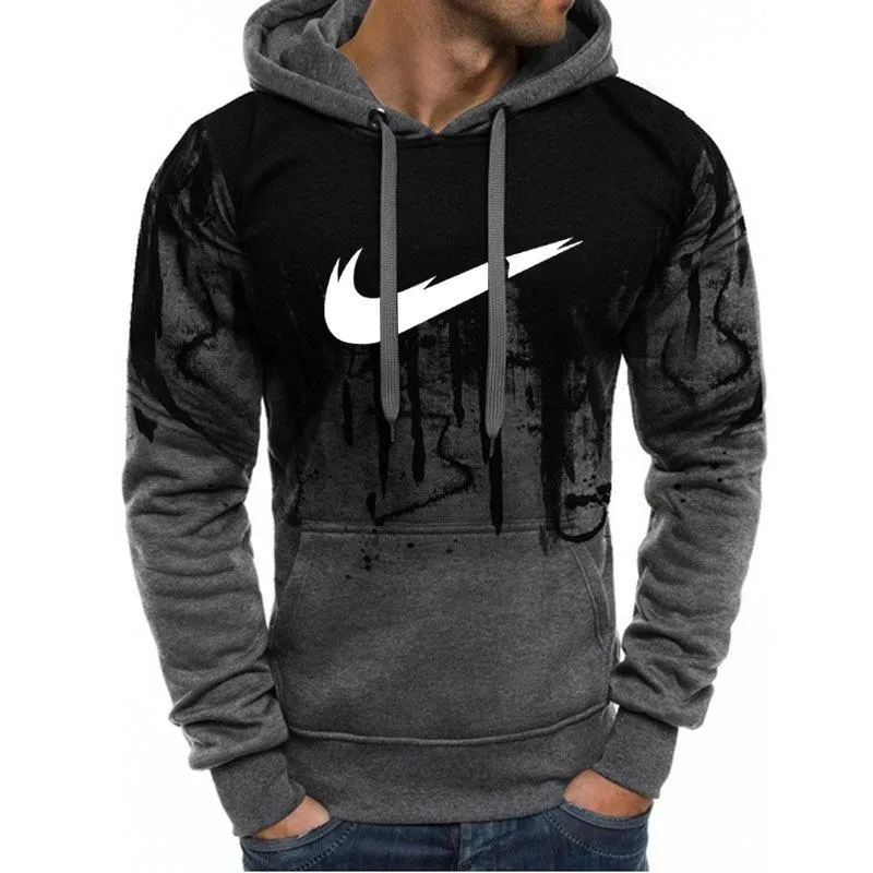 Long Sleeved Loose Hooded Sweatshirt Sporty Hoodies DDigital Outerwear