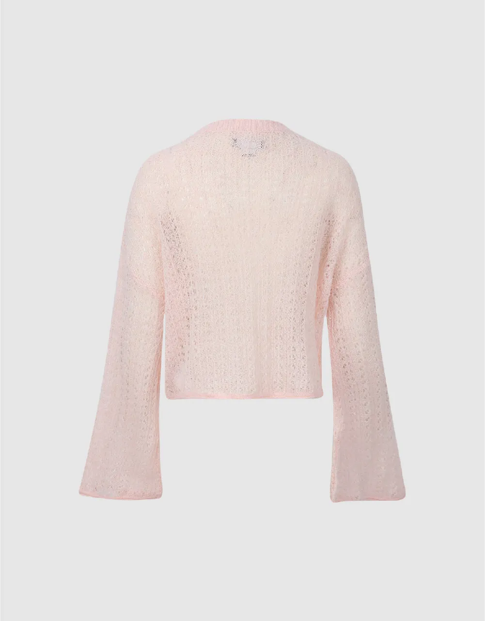 Loose Keyhole Neck Knitted T-Shirt