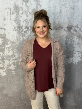 Loose Knit Cardigan - Sand - FINAL SALE