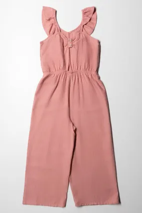 Lurex Jumpsuit With Cut Out Detail Rose Pink