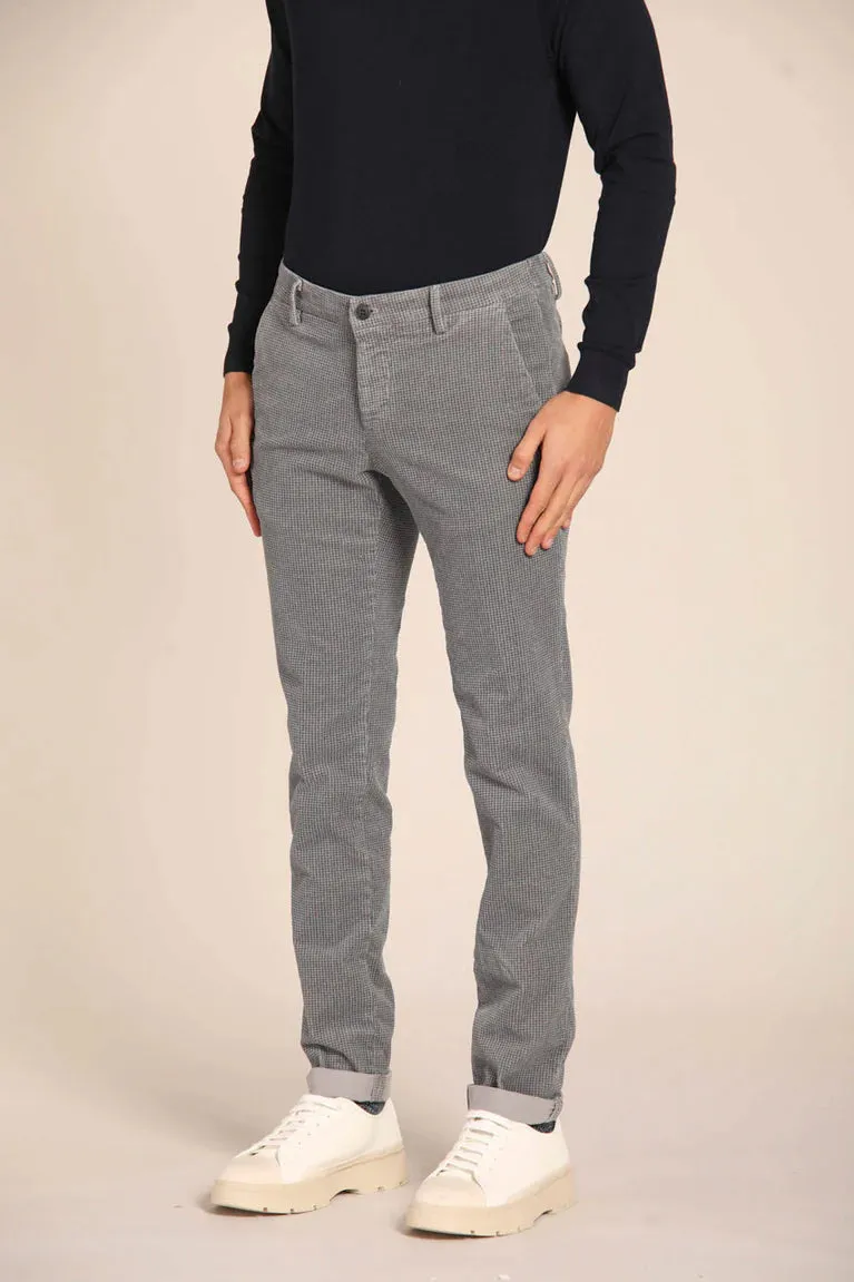 Masons Milano City String Chino in Gray Check