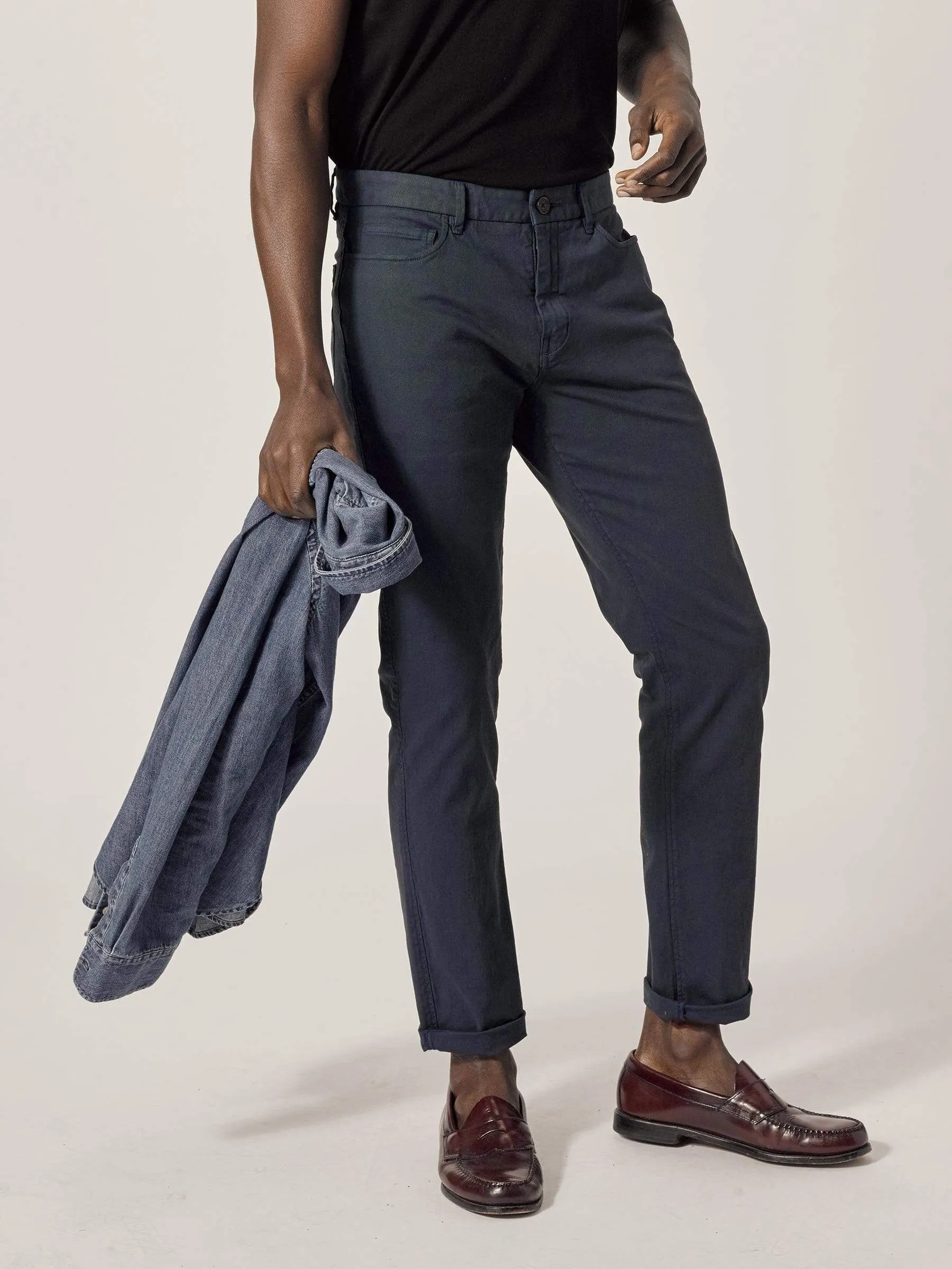 Navy Vintage Canvas 5-Pocket Pant