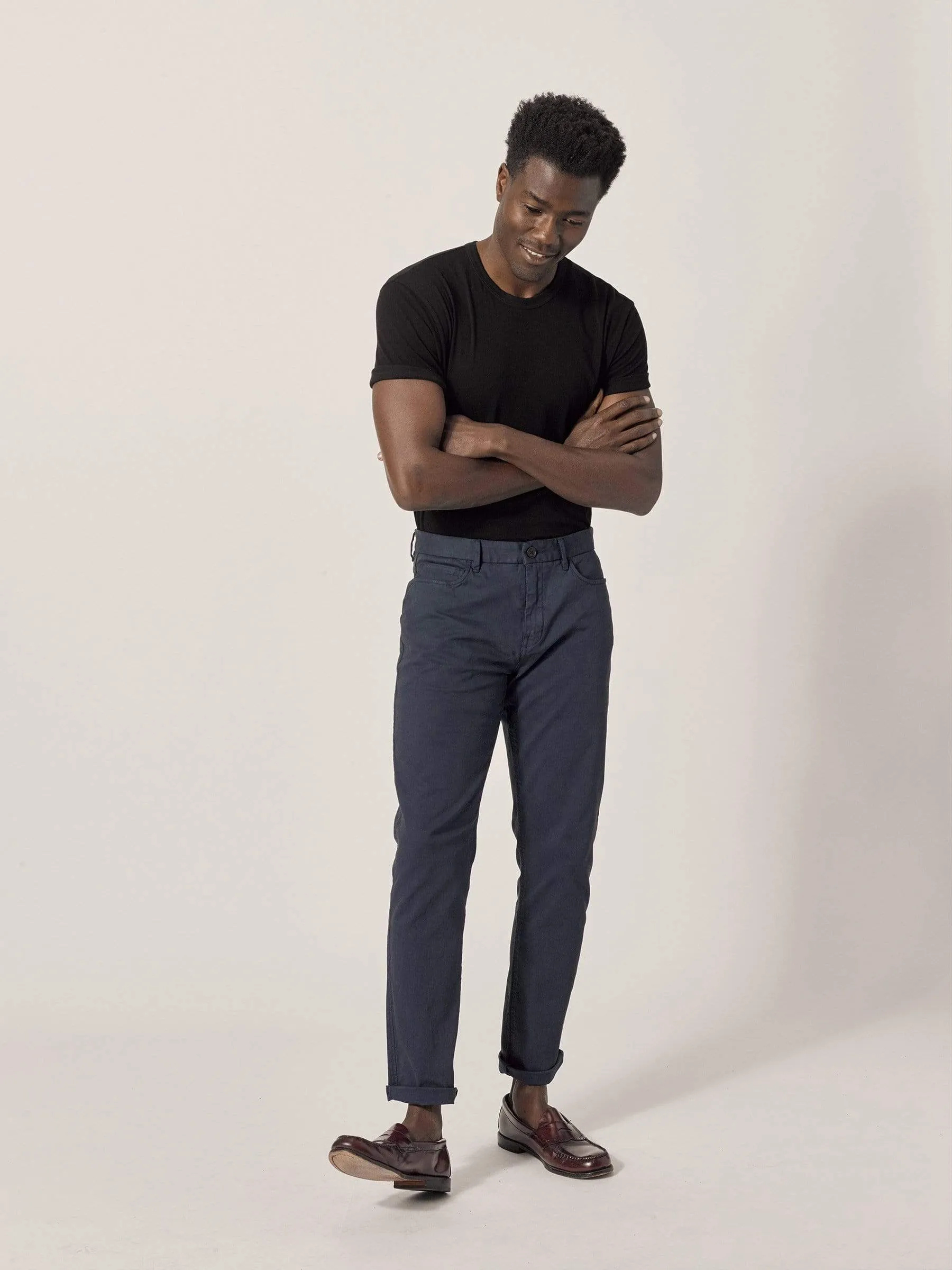 Navy Vintage Canvas 5-Pocket Pant