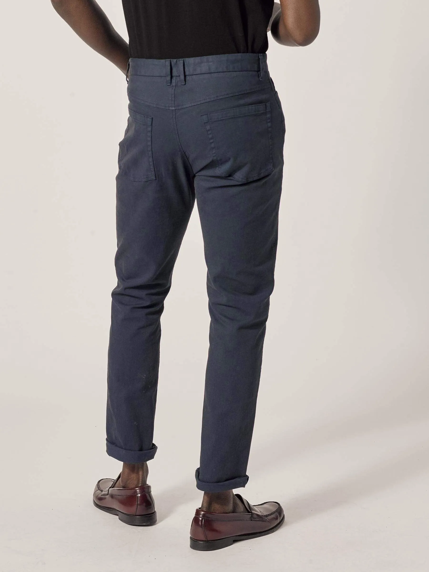 Navy Vintage Canvas 5-Pocket Pant