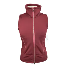 Noble Equestrian Softshell Vest in Burgundy - Women's Small