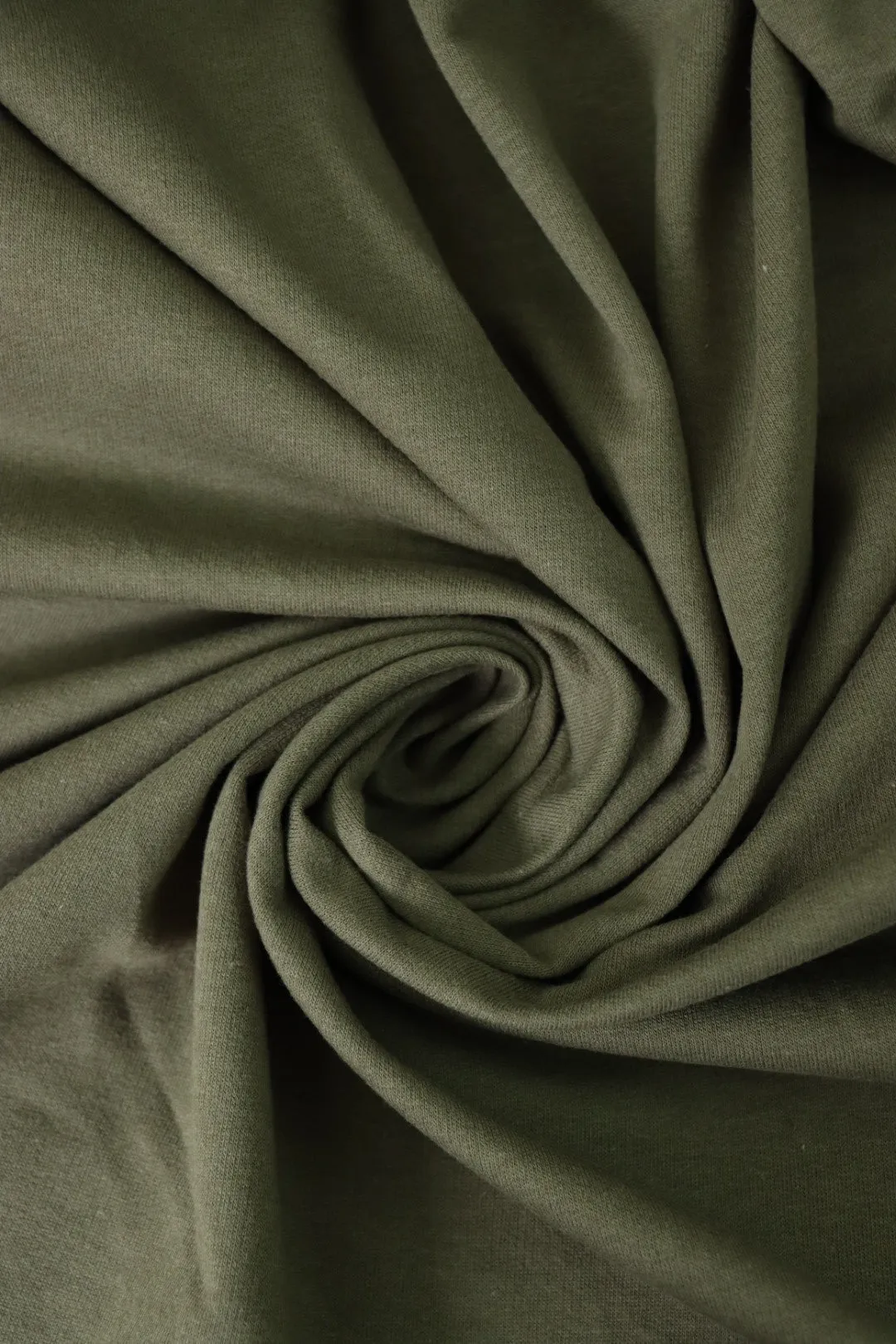 Olive Cotton Spandex French Terry