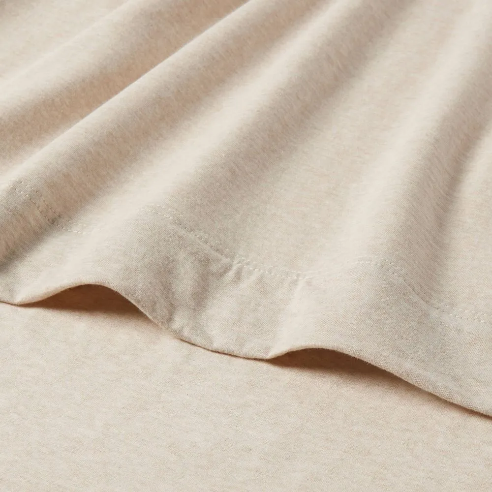 Open Box - Queen Jersey Sheet Sets Heather Oatmeal - Threshold