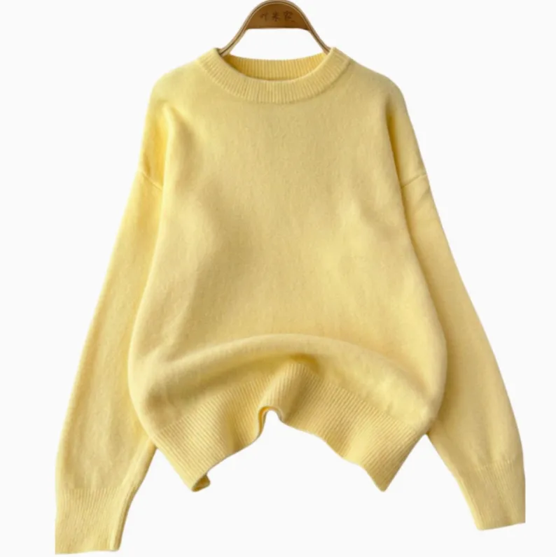 Oversized Pure Color Soft Sweater