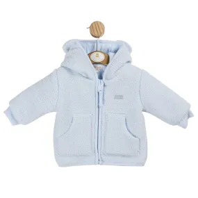 Pale Blue Fleece Hooded Jacket