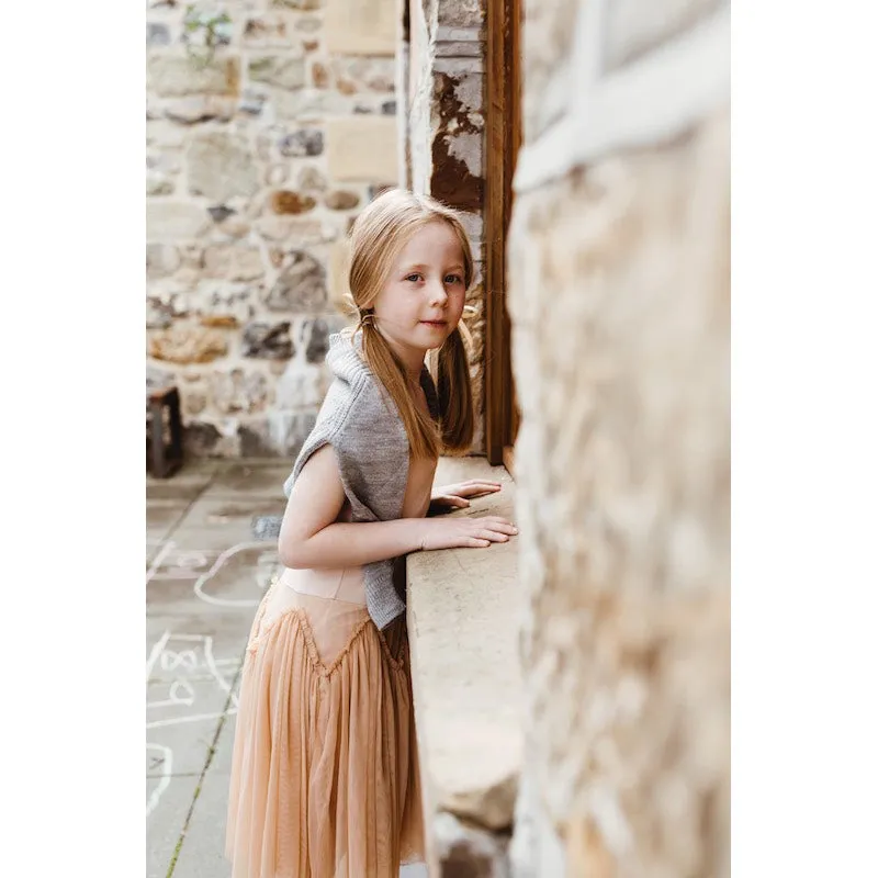 Peggy Velvet Ballet Dress In Ivory Cream