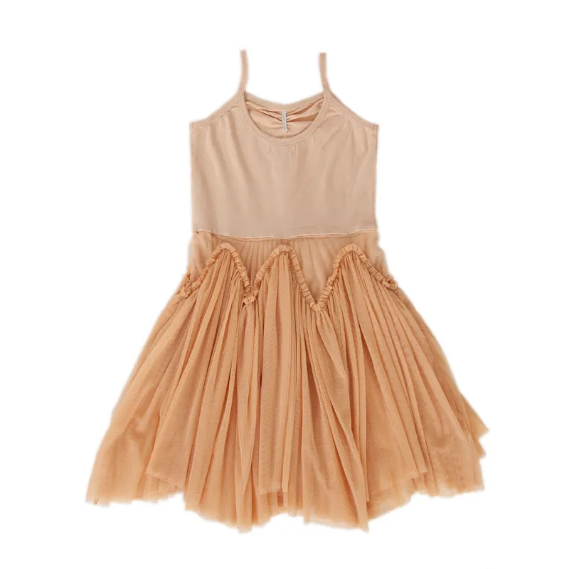 Peggy Velvet Ballet Dress In Ivory Cream