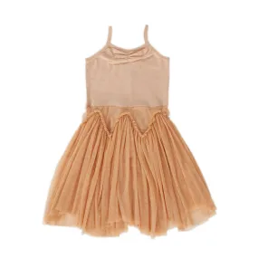 Peggy Velvet Ballet Dress In Ivory Cream