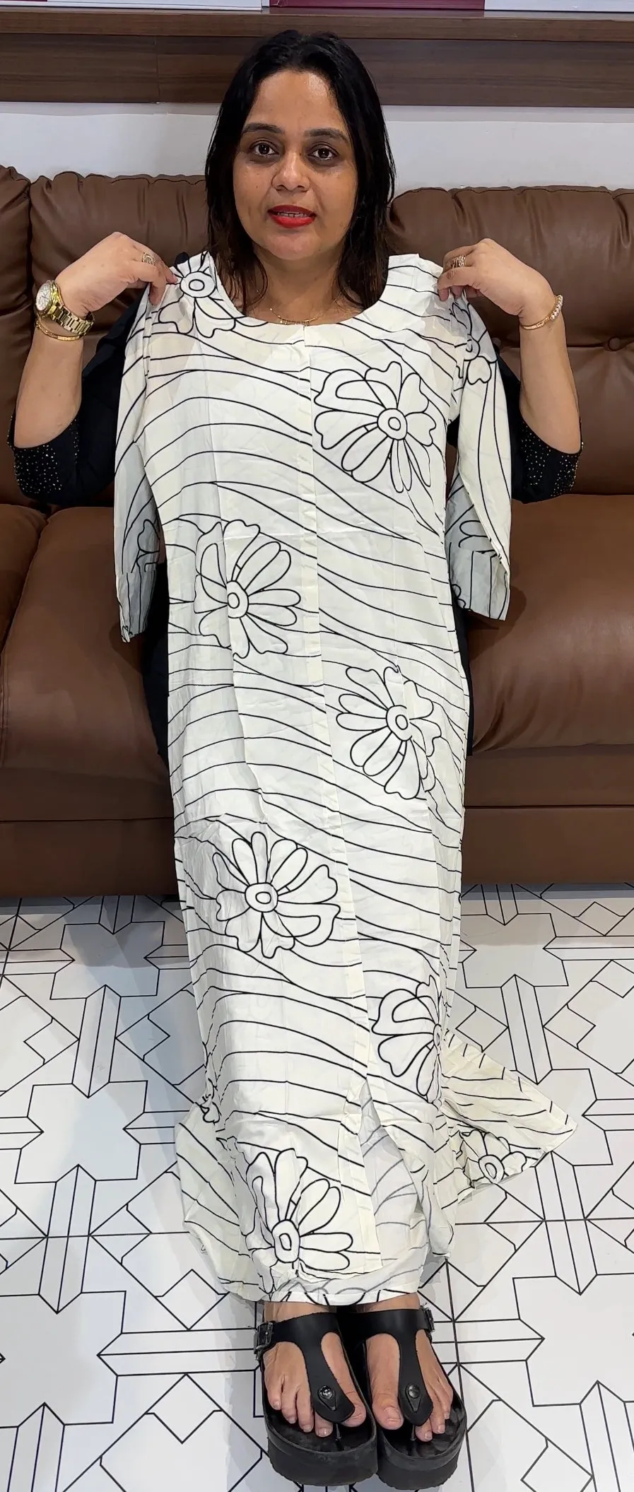 PRINTED RAYON TOPS - IHA 20213