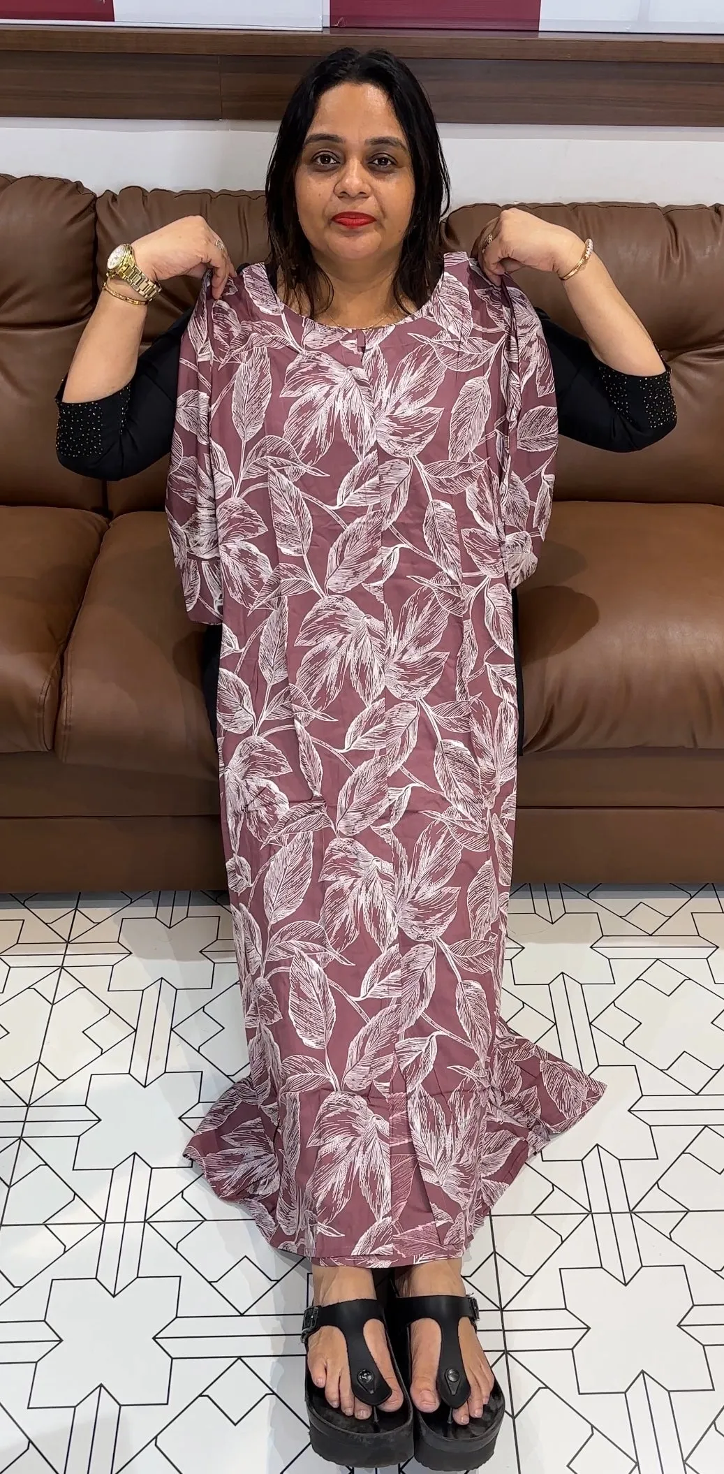 PRINTED RAYON TOPS - IHA 20213