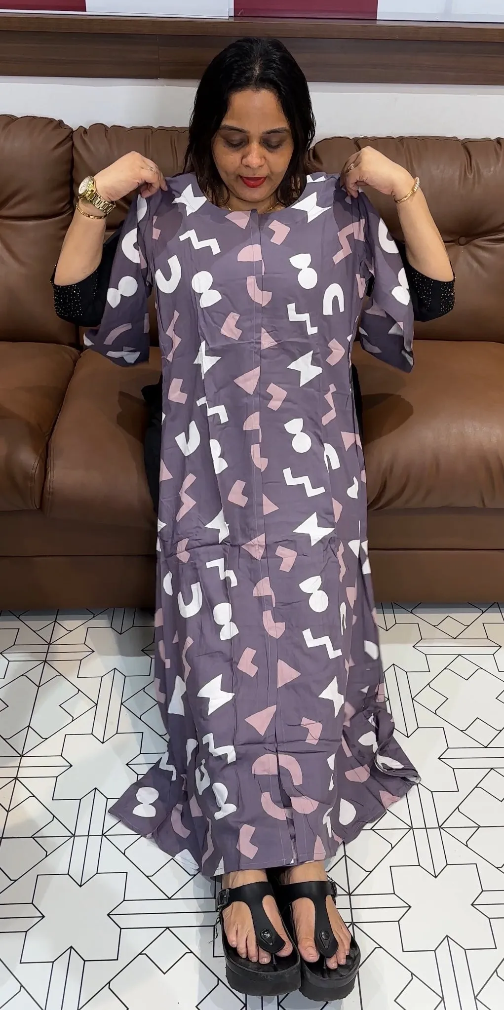 PRINTED RAYON TOPS - IHA 20213
