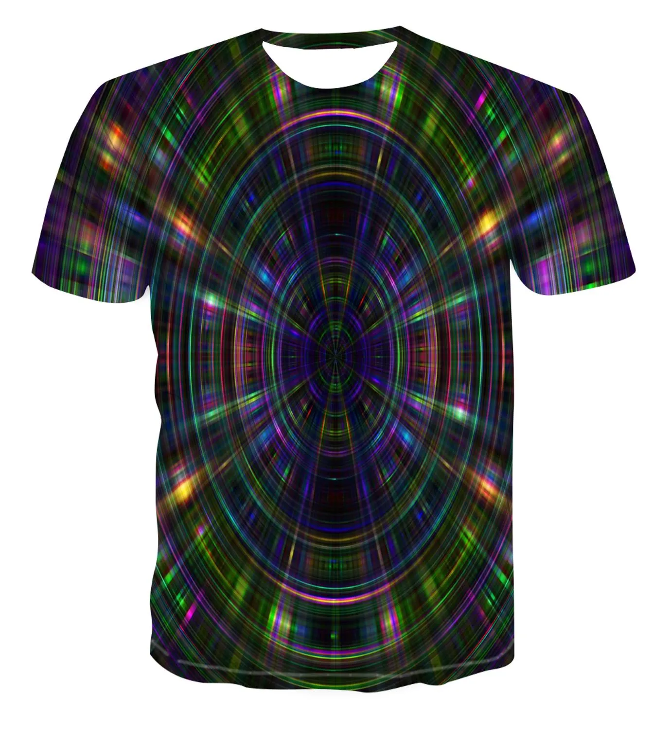 Psychedelic T-Shirt Men's 3D T-Shirt Vertigo Printed T-Shirt Short Sleeve Casual Summer Top S-6xl