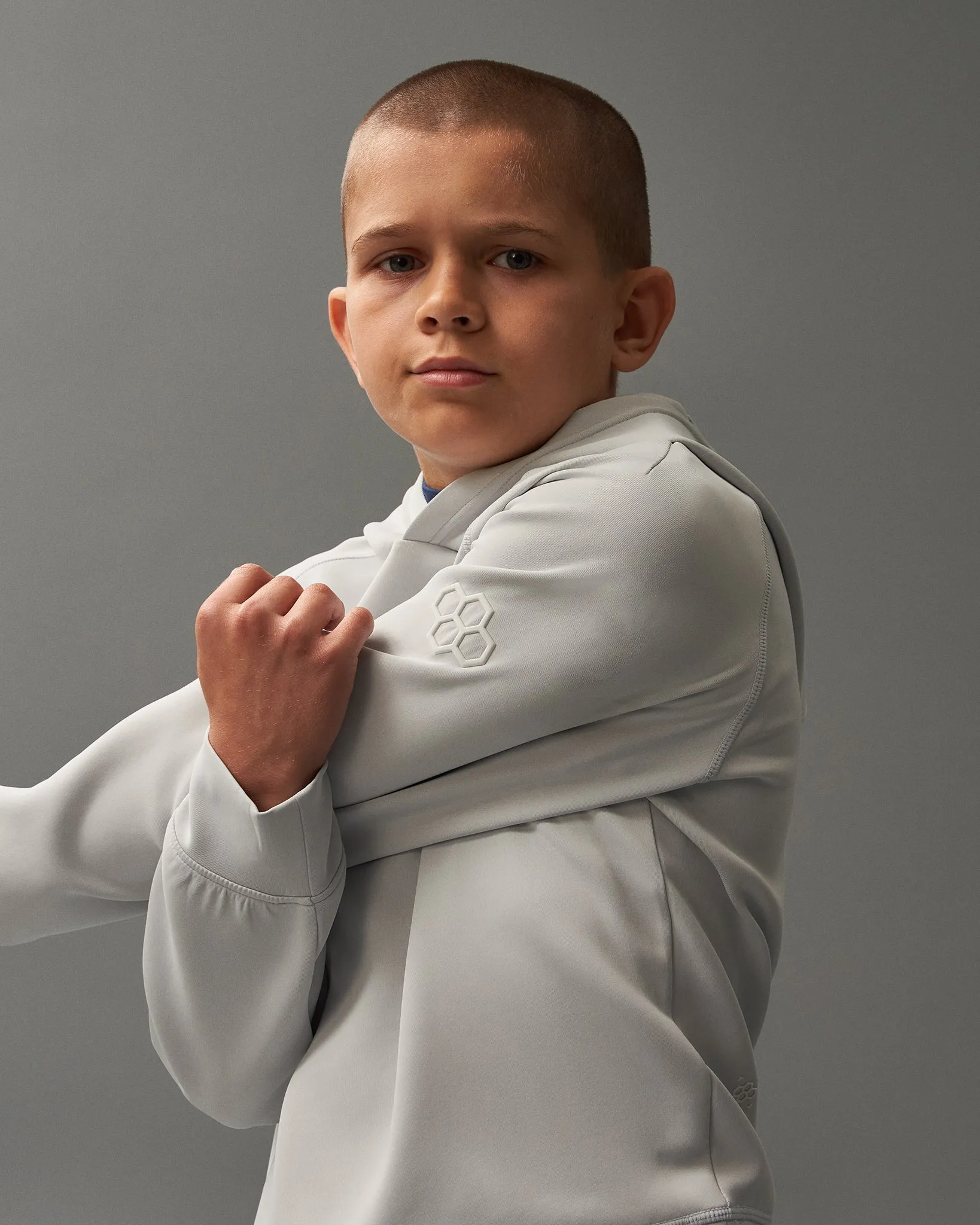 RUDIS COOL-FEEL Youth Hoodie - Lunar Gray