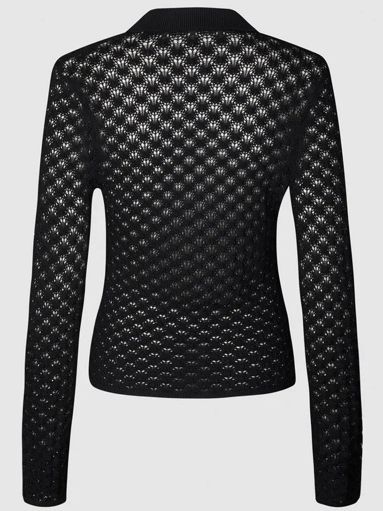 Second Female Wilda Knit Cardigan Black