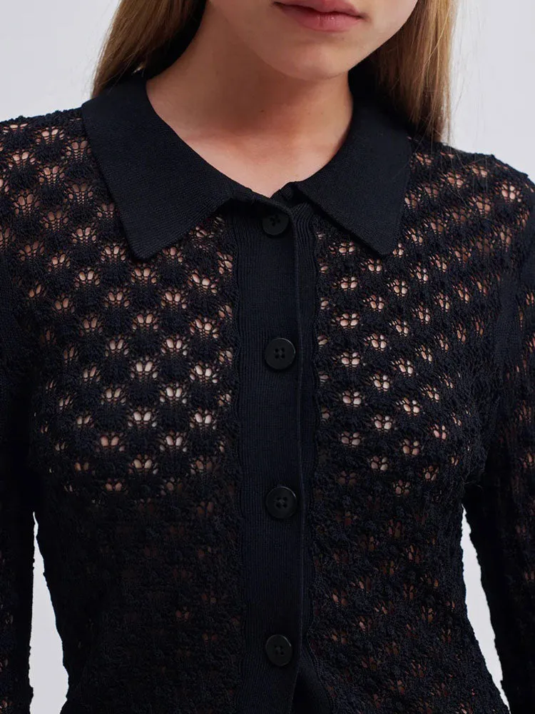 Second Female Wilda Knit Cardigan Black