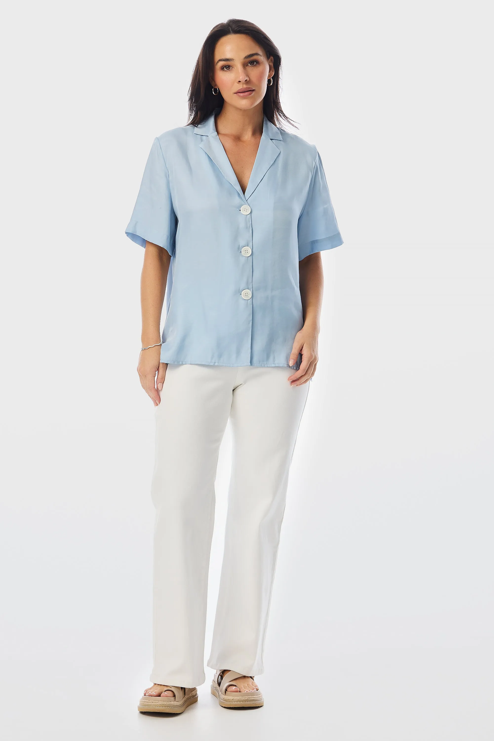 Short Sleeve Shirt - Sky Blue