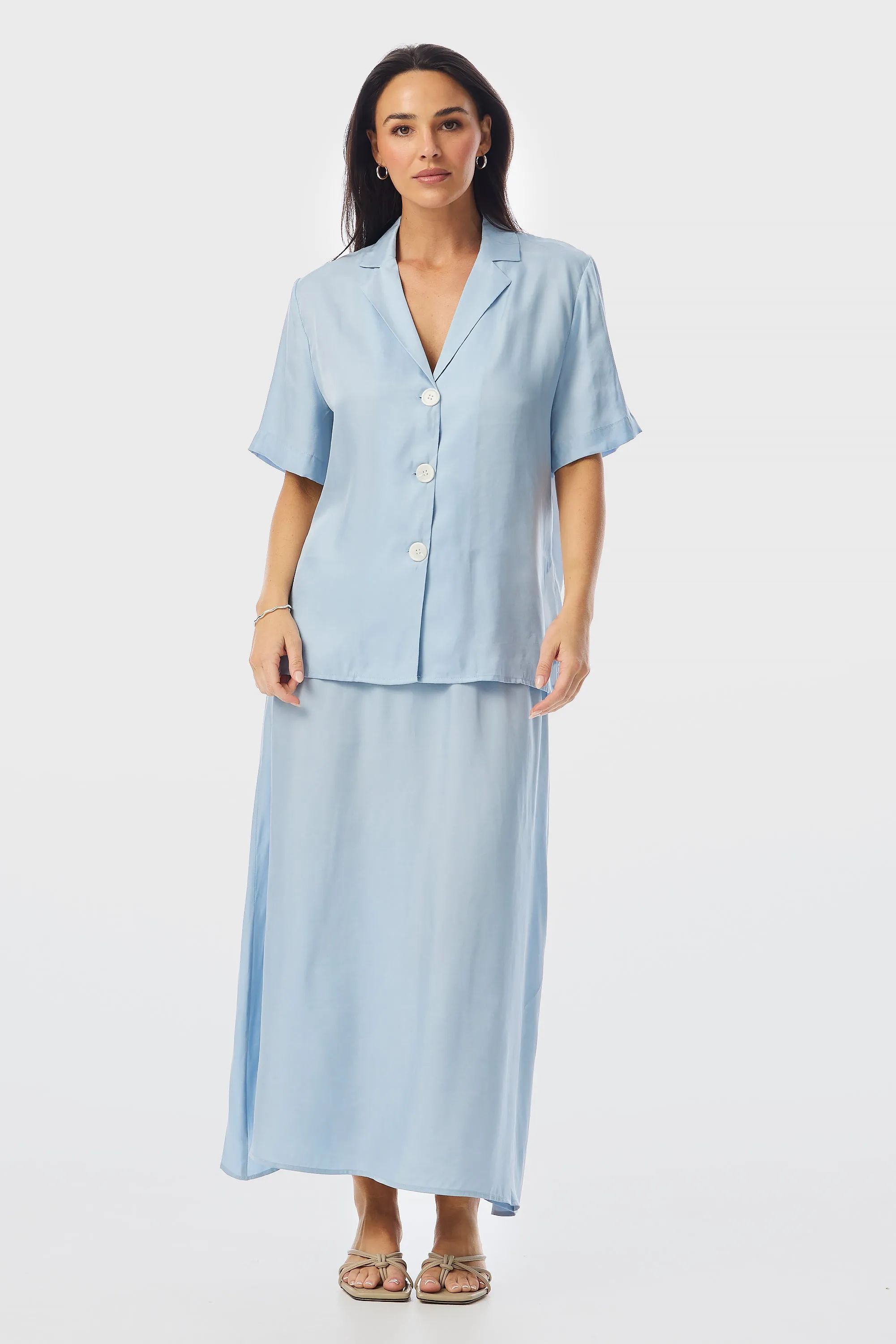 Short Sleeve Shirt - Sky Blue