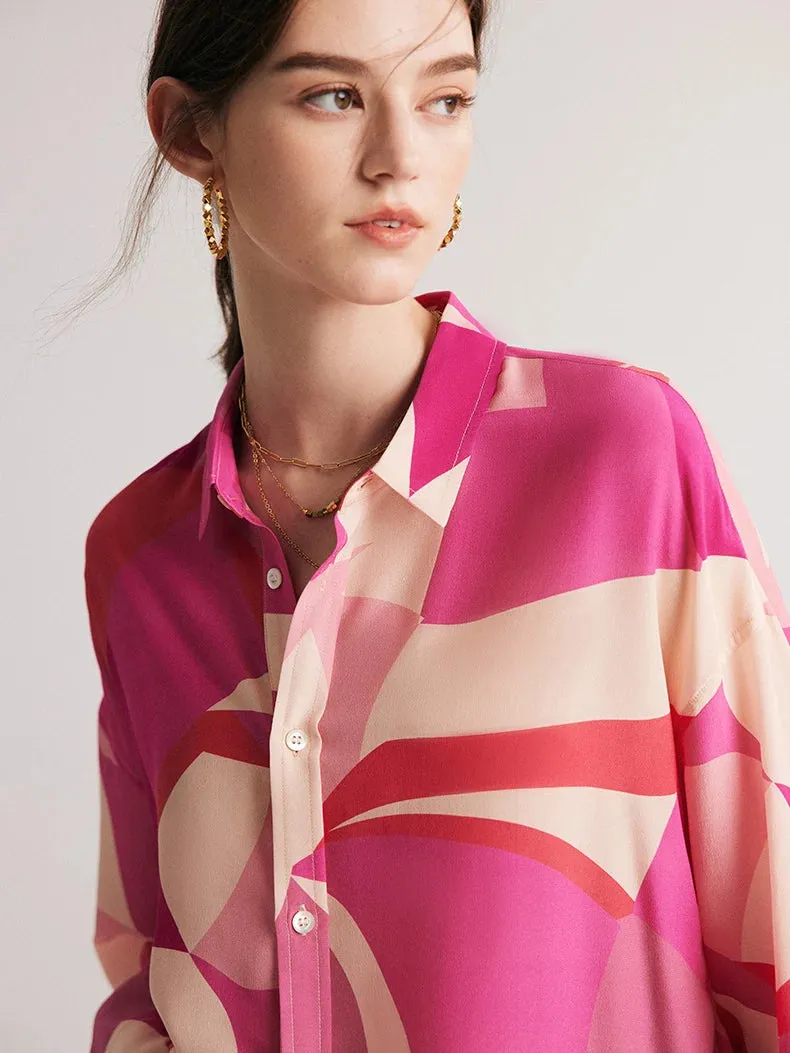 Single Breasted Crepe De Chine Tops
