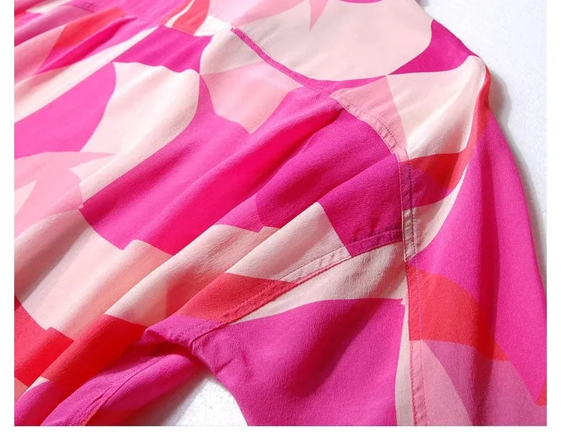 Single Breasted Crepe De Chine Tops