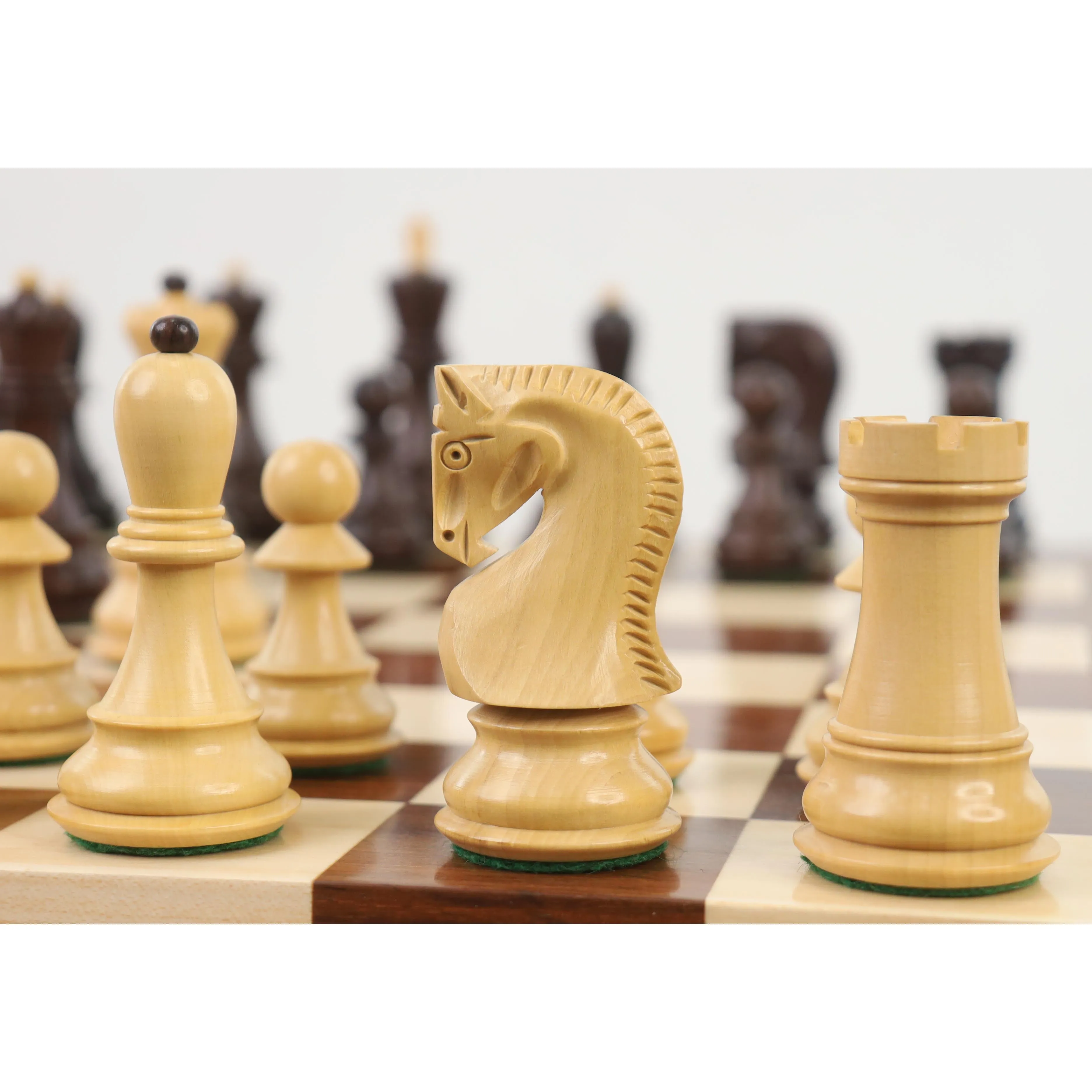 Slightly Imperfect Russian Zagreb 59' Chess Set - Chess Pieces Only - Double Weighted Rose Wood