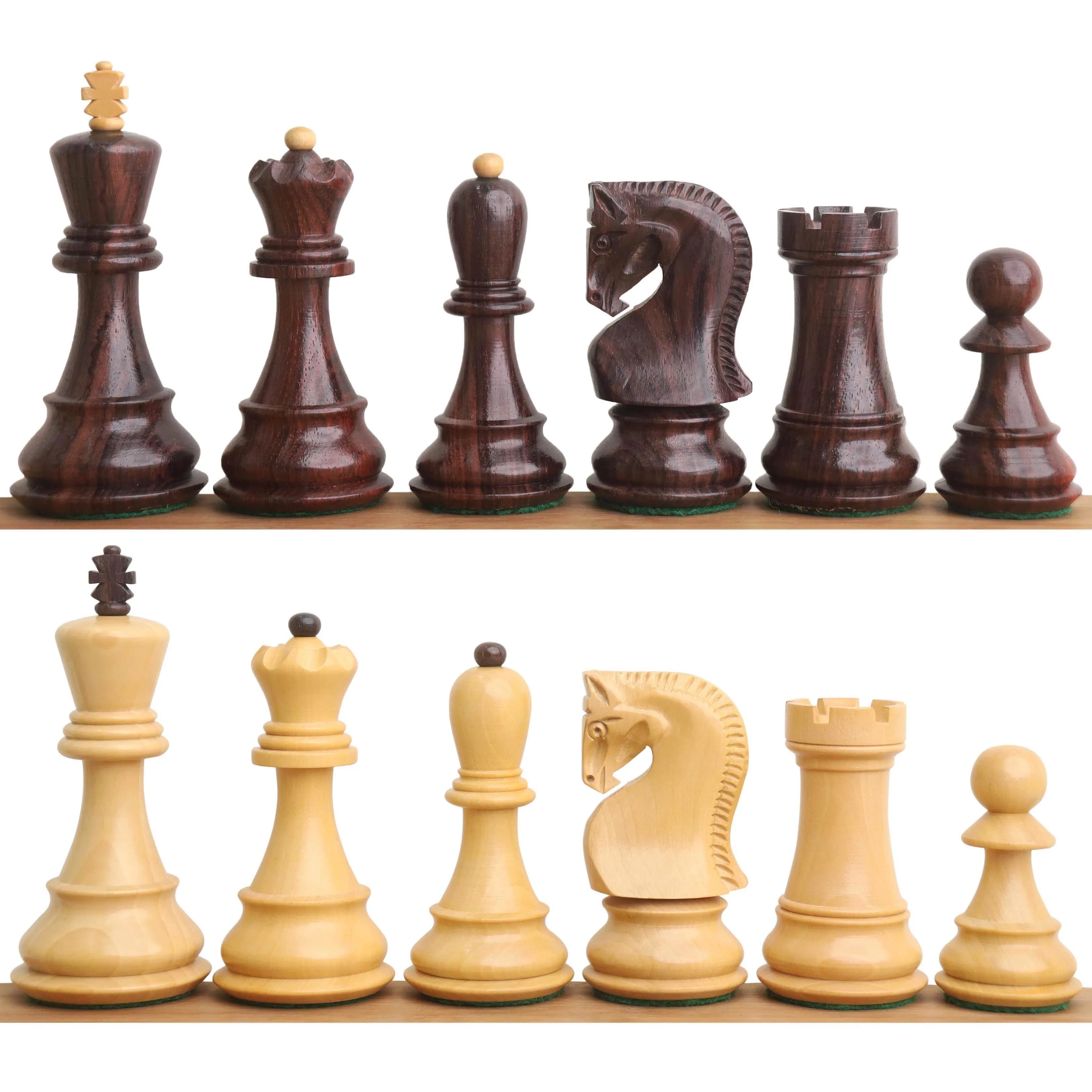 Slightly Imperfect Russian Zagreb 59' Chess Set - Chess Pieces Only - Double Weighted Rose Wood