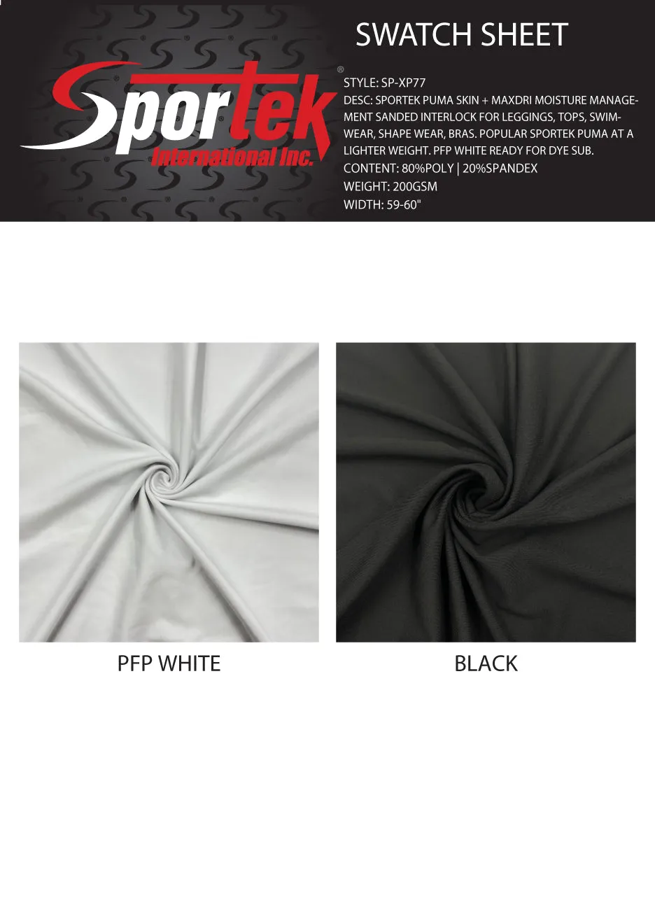 SP-XP77 Sportek Puma Skin Maxdri Moisture Management Sanded Interlock