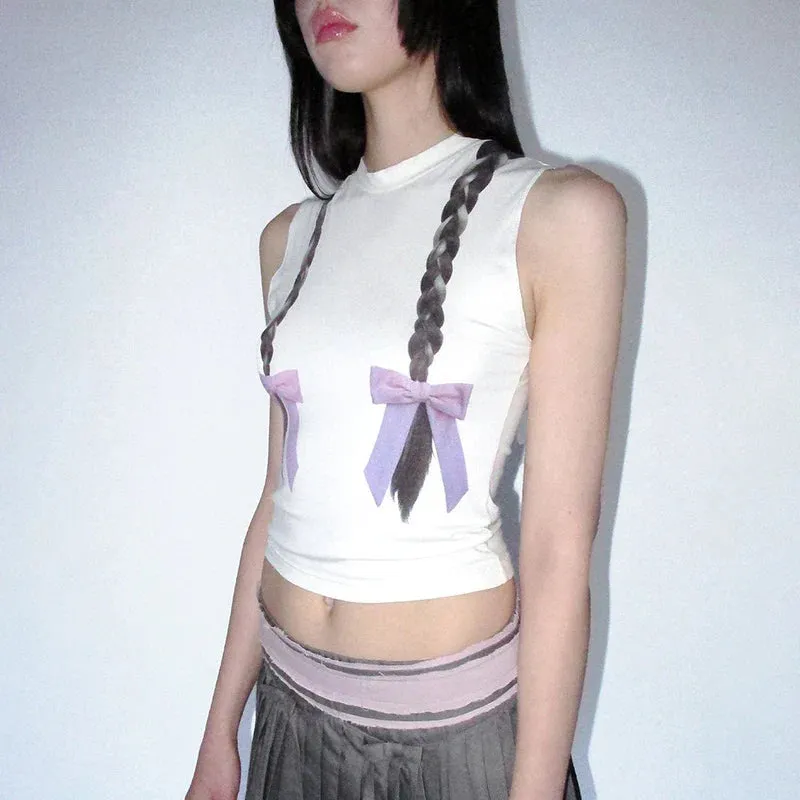 Summer Street Wear Fashion Niche Print Sleeveless Pullover Tank Top
