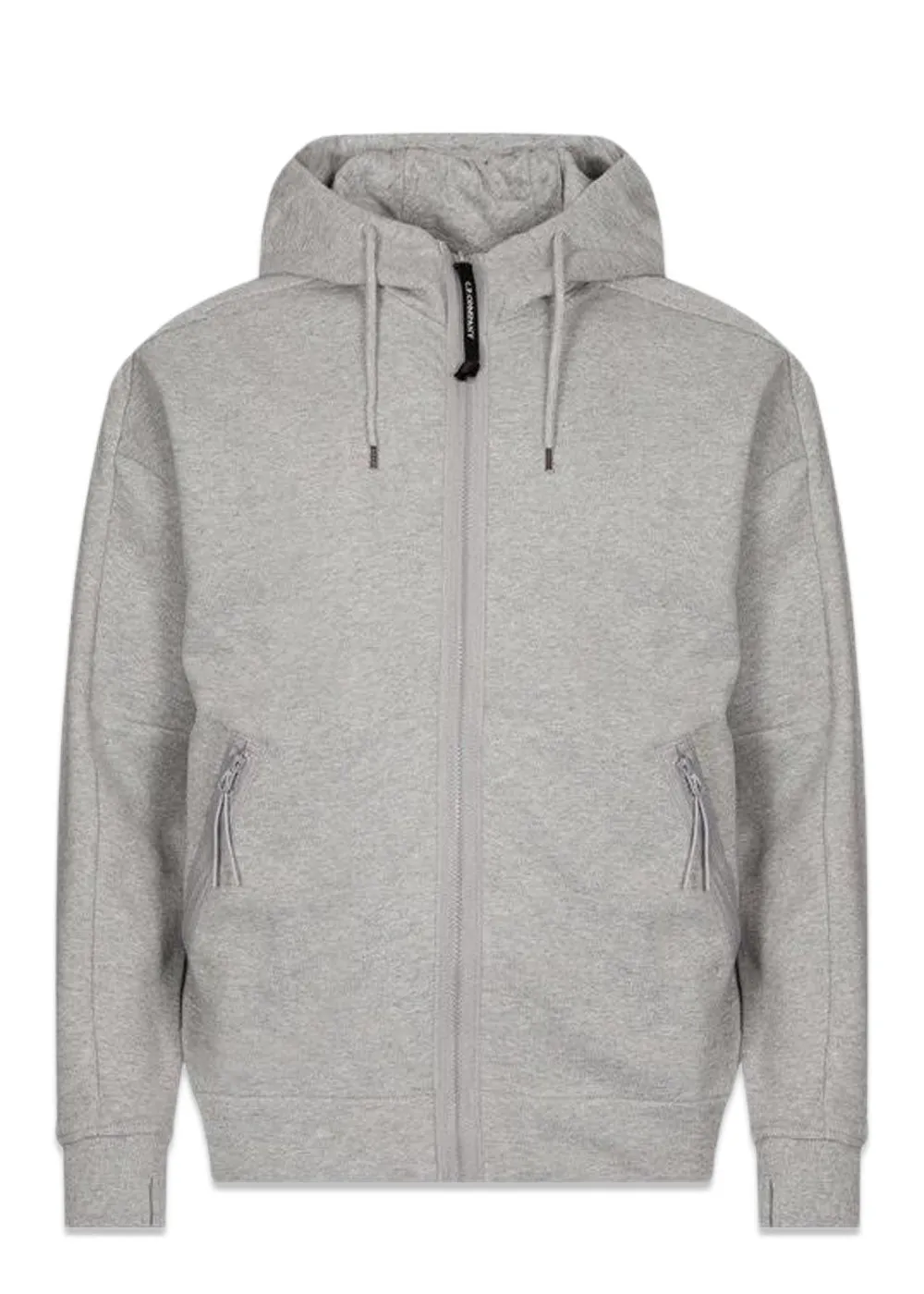 Sweatshirts-Hooded Open - Grey Melang