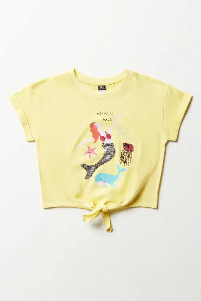 The Little Mermaid Short Sleeve T-Shirt Yellow