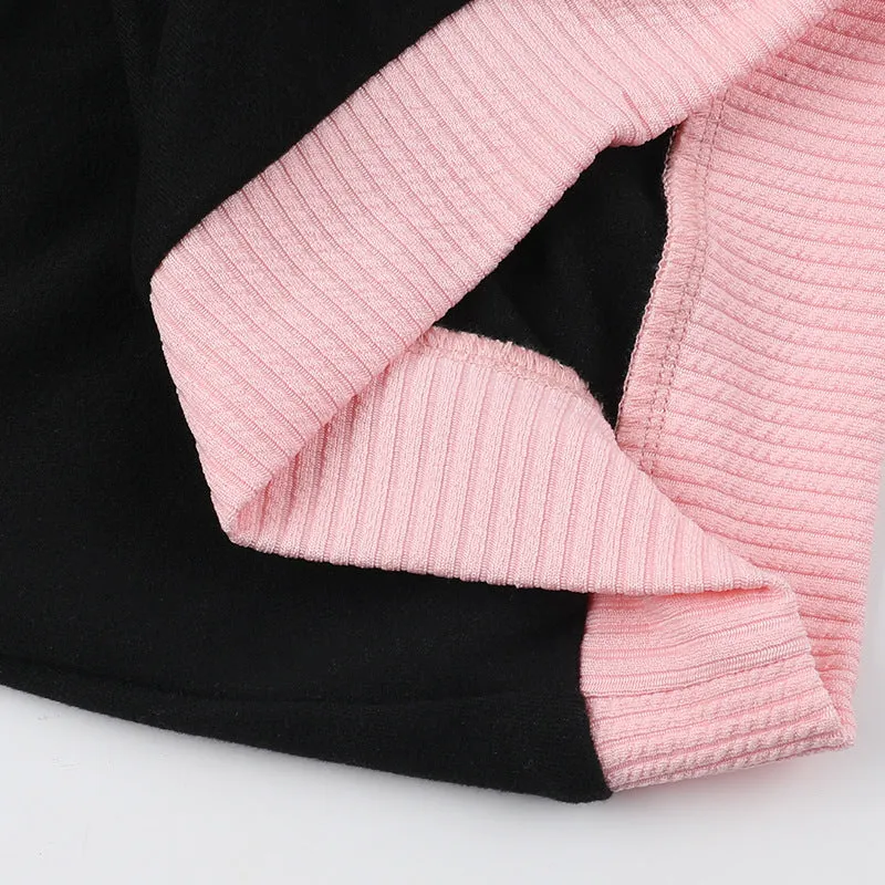 Valerie Pink-Trim Button Knit Romper