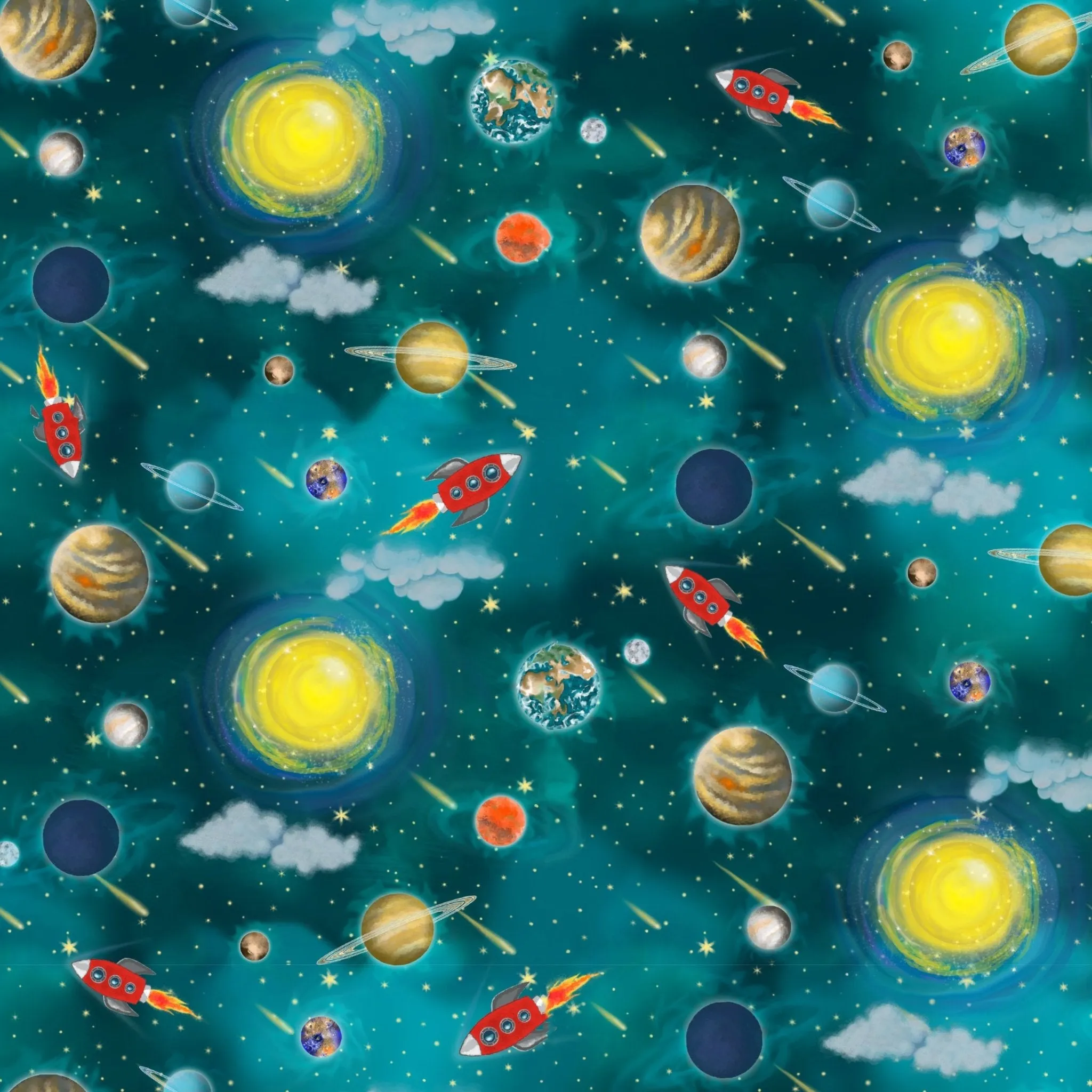 Vroom to the Planets Long Sleeve Pajama Set (6M-12Y)
