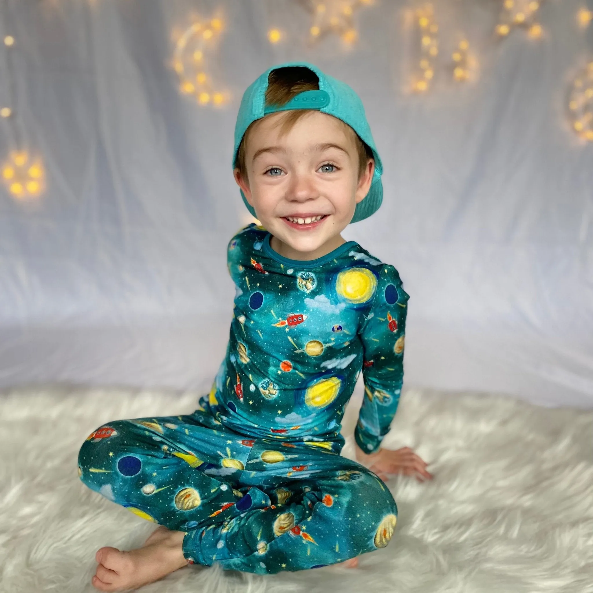 Vroom to the Planets Long Sleeve Pajama Set (6M-12Y)
