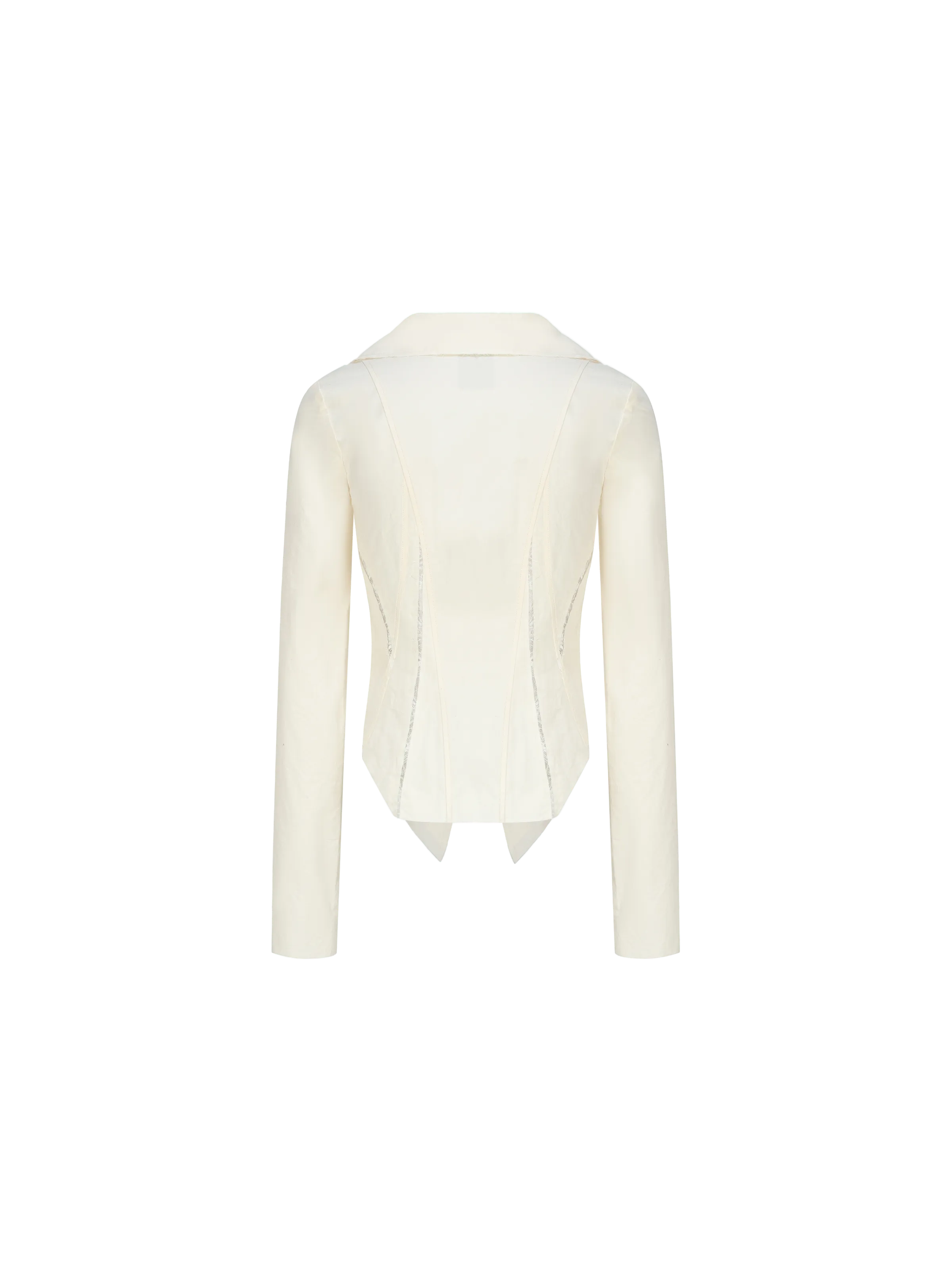 White Double Collar Lace Top