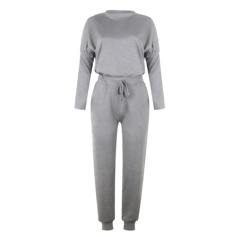 Women Solid Long Sleeve Sweatsuit for Women