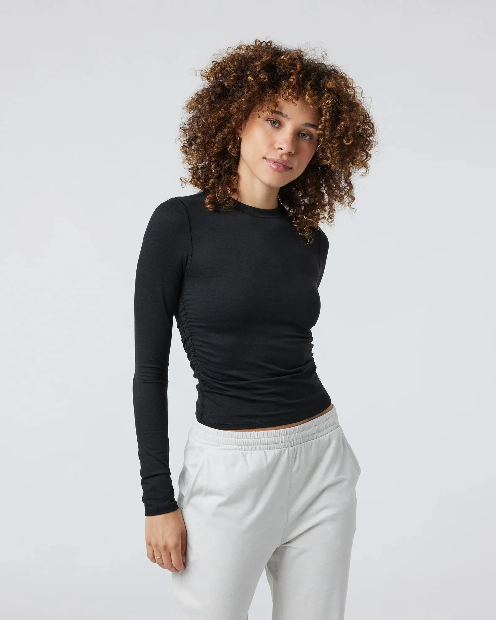 Women's Ruched Halo L/S Top