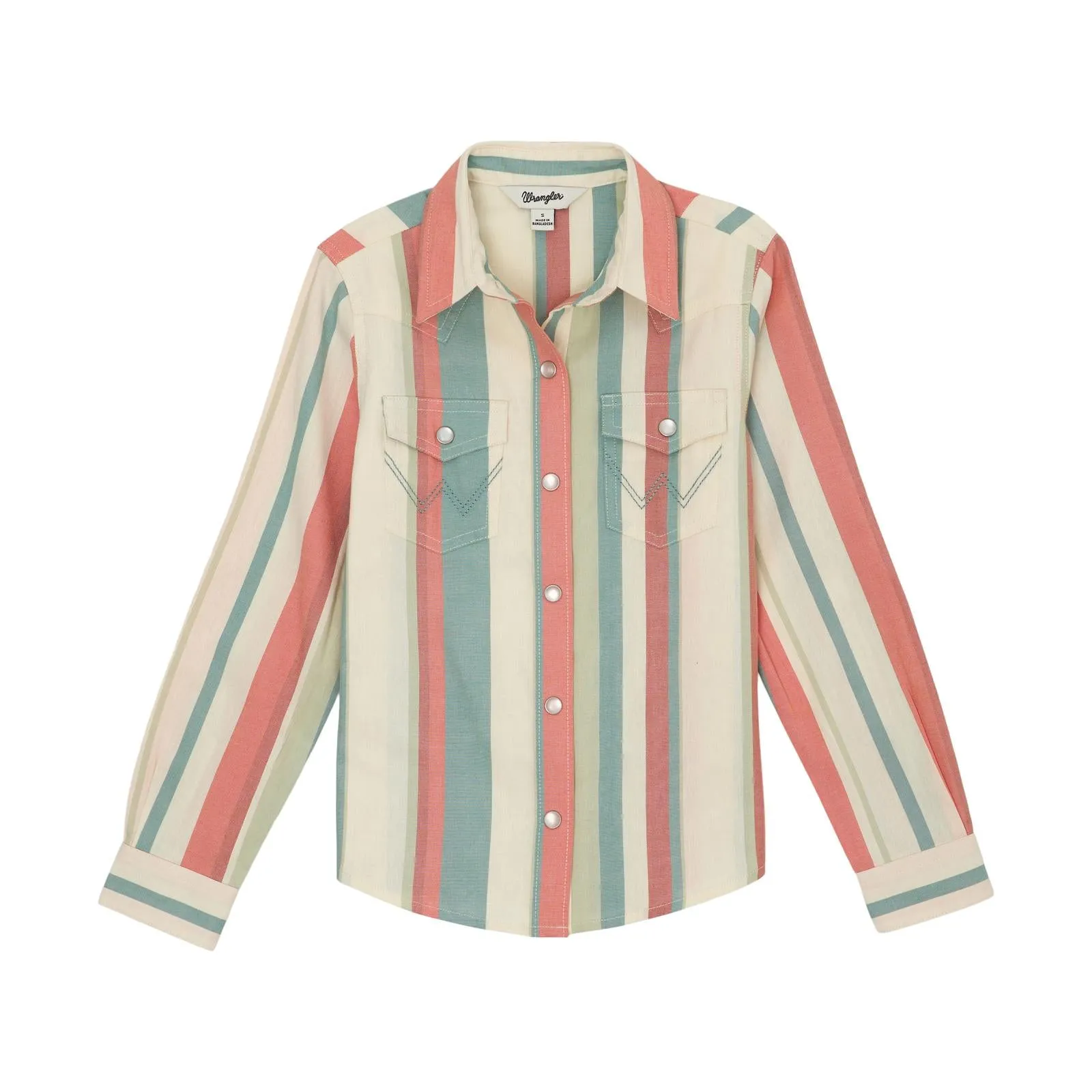 Wrangler Western Coral and Teal Top